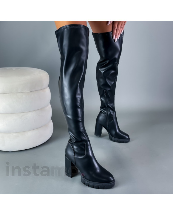 Černé vysoké kozačky-291958-20