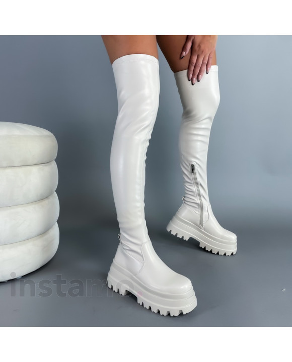 Béžové vysoké kozačky-294254-20