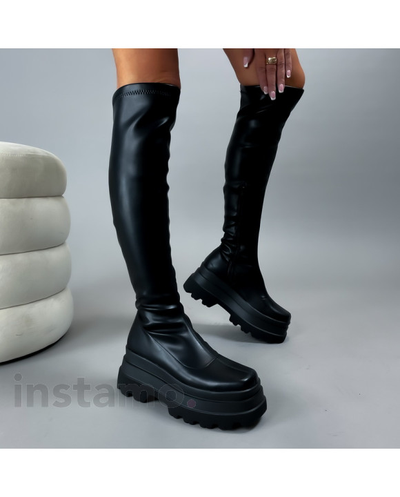 Černé vysoké kozačky-308636-20