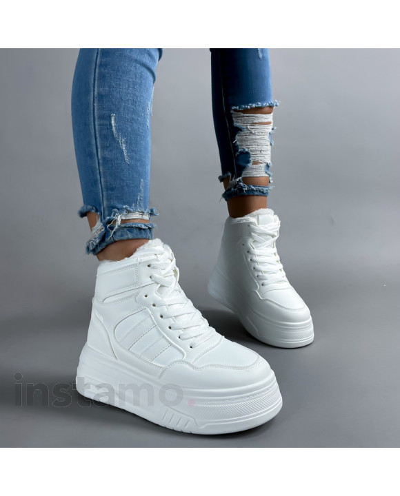 Bílé kotníkové zateplené tenisky-312966-20