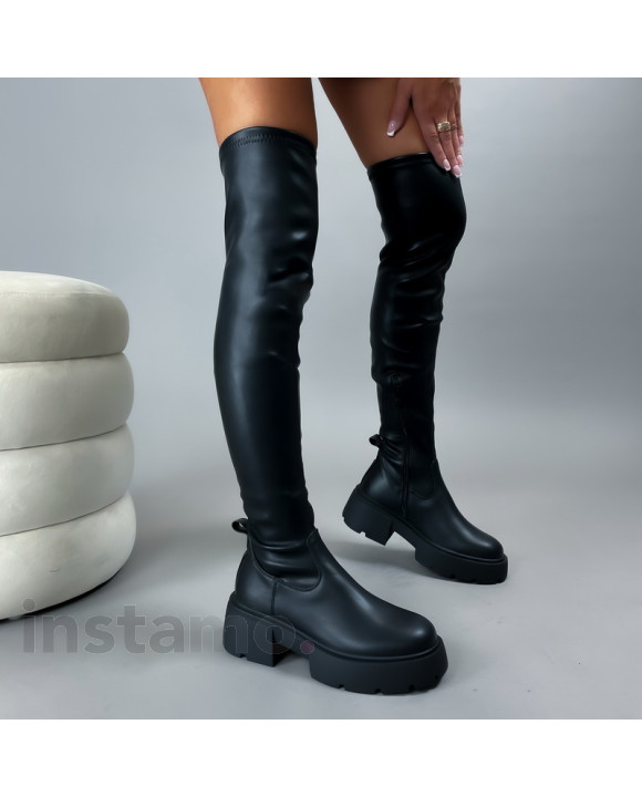 Černé vysoké kozačky-308607-20