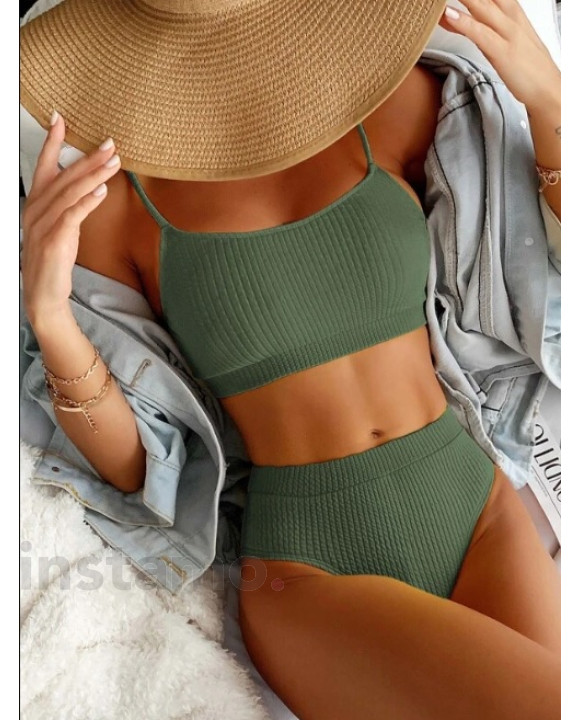 Olivově-zelené dvoudílné plavky-282961-20