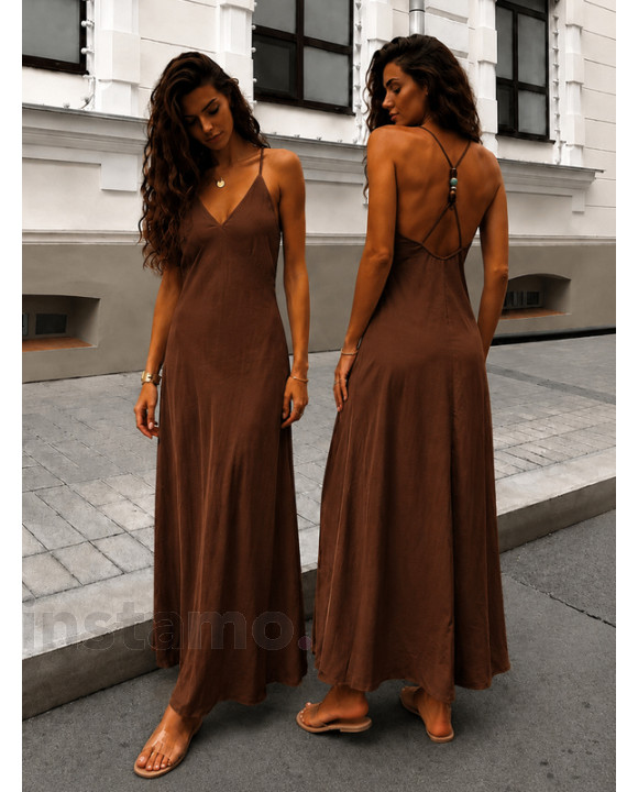 CHOCCO dlouhé šaty na ramínka-329529-20