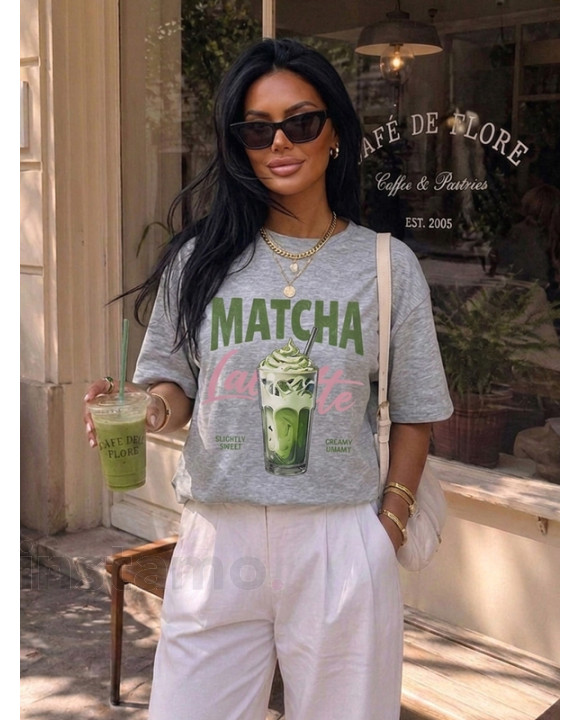 Šedé tričko MATCHA-329673-20