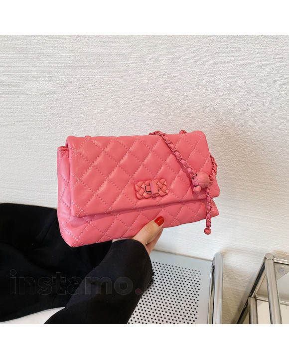 Růžová prošívaná kabelka-271181-20