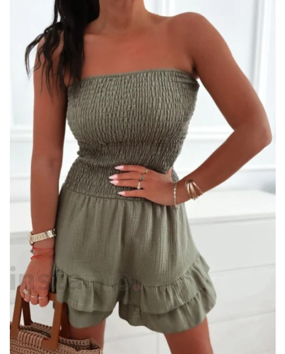 Zelené mušelínové šaty s kraťasami-320178-20