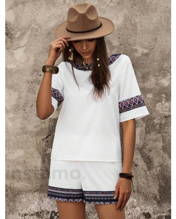 Bílý kraťasový komplet-307086-20