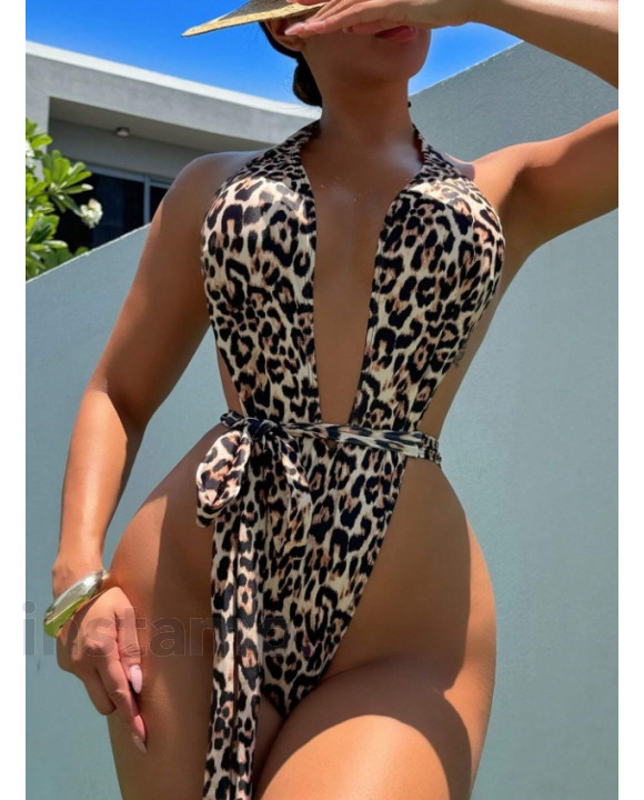 Jednodílné plavky s leopardím vzorem-325419-20