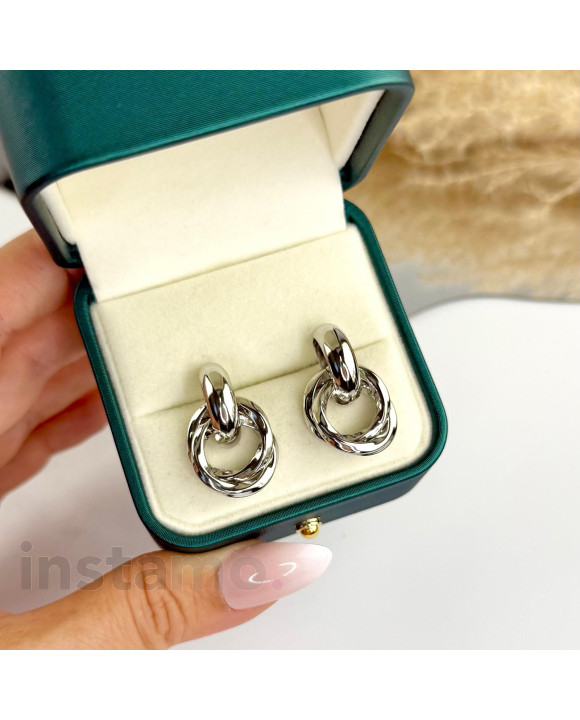 Kruhové ocelové náušnice oválné-321544-20