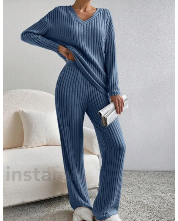 Modrý kalhotový komplet-297343-20