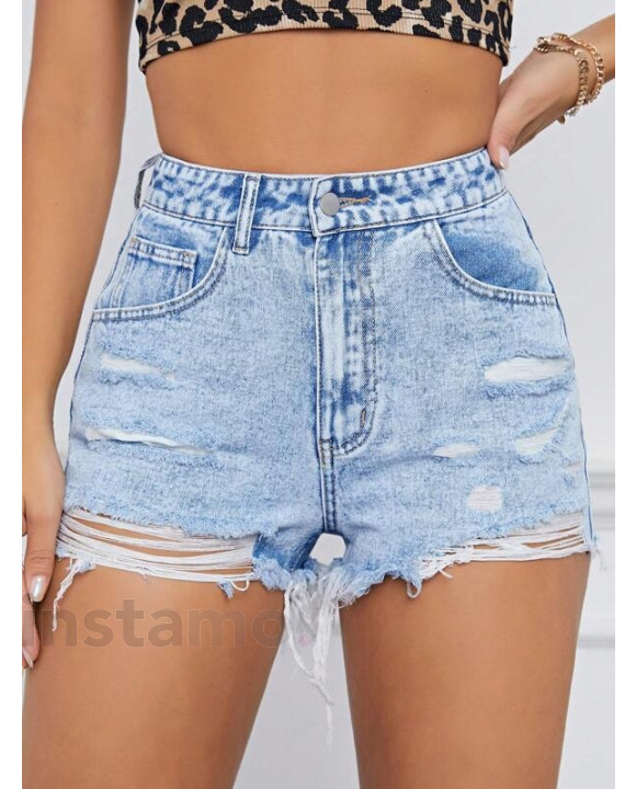 Džínové potrhané šortky-287179-20