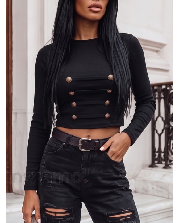Černý top s knoflíky-330342-20
