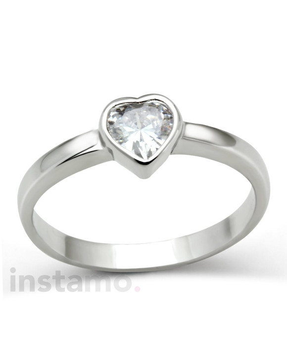 Dámský ocelový prsten srdce-315304-20