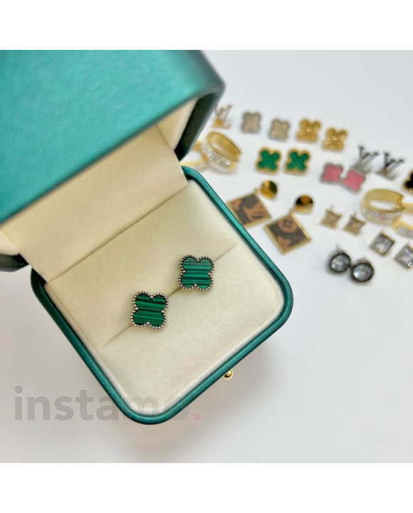Zelené ocelové náušnice-307193-20