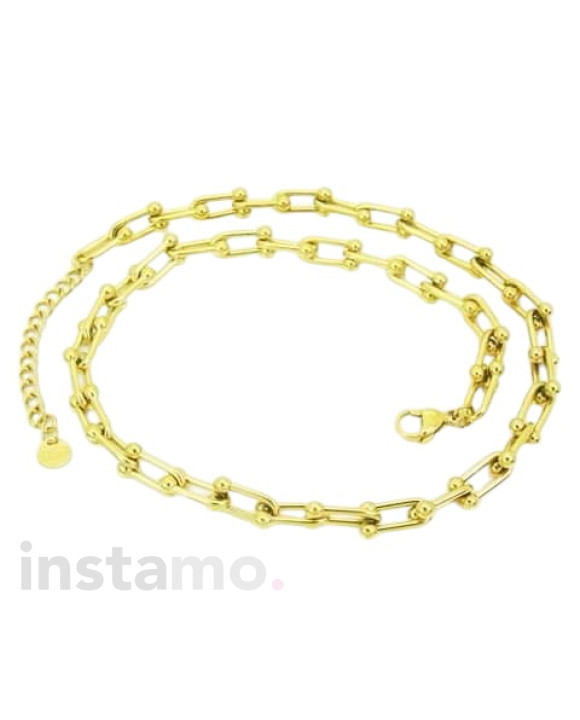 Ocelový řetízek pozlacený-311976-20