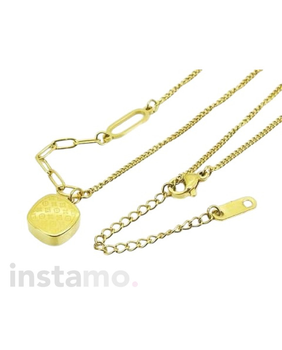 Dámský ocelový náhrdelník pozlacený s přívěskem-311861-20