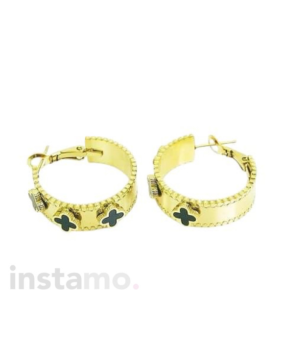 Dámské ocelové náušnice pozlacené-311641-20