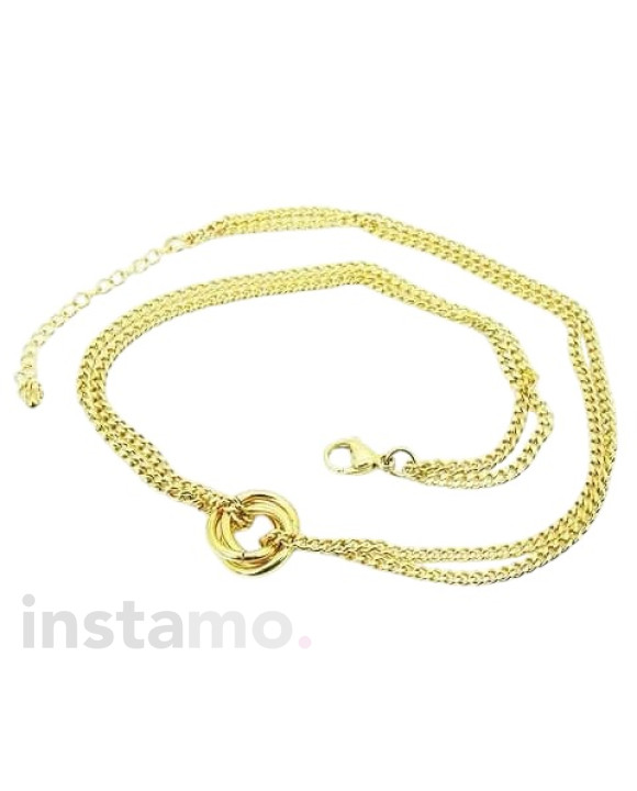 Ocelový náhrdelník propletený trinity-312018-20