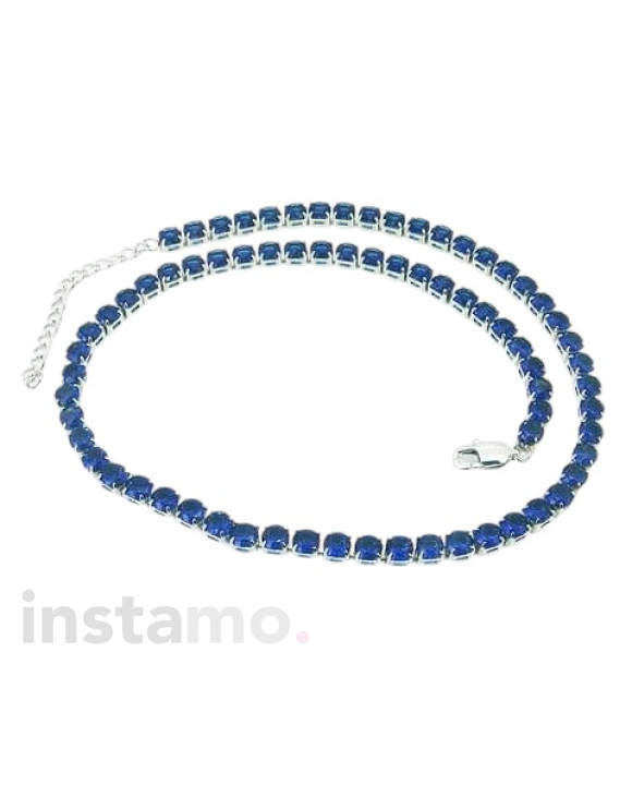 Kryštálový náhrdelník modrý-311998-20