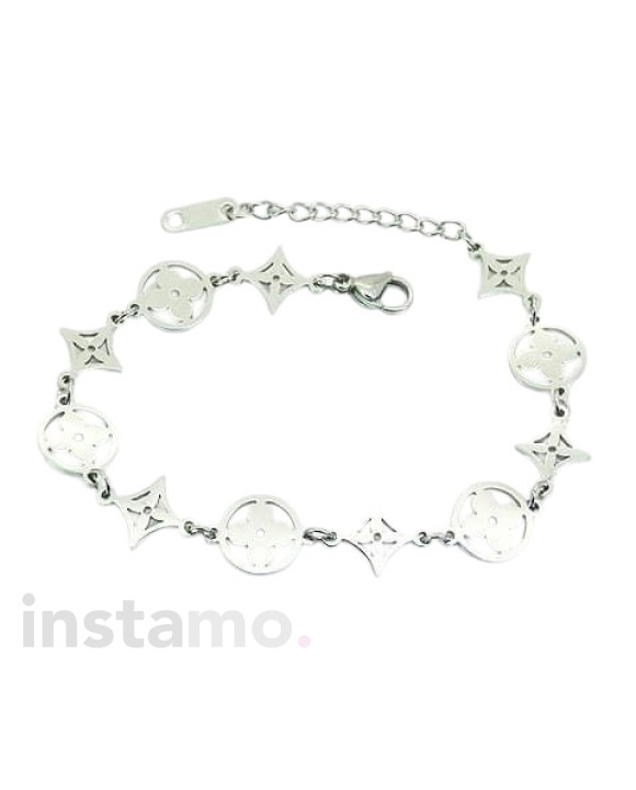 Dámský ocelový náramek s přívěskami-311932-20