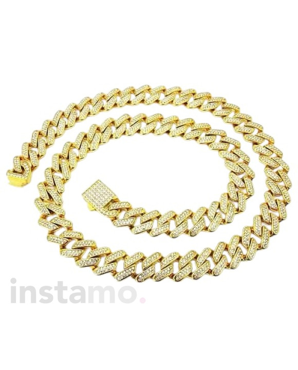 Stylový pánský ocelový řetízek s křišťálem-311741-20