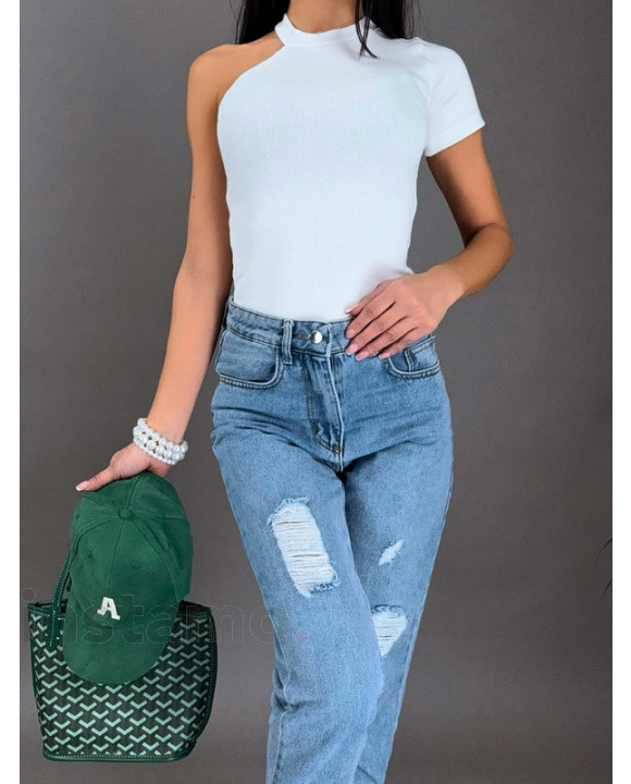 Bílý asymetrický top-315731-20