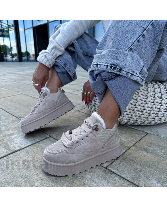 Světle hnědé zateplené tenisky-321474-20