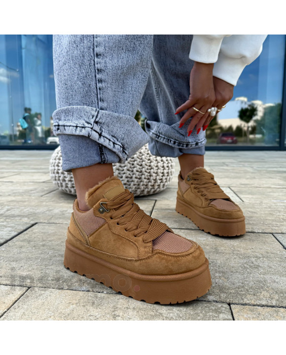 Camelové zateplené tenisky-321495-20