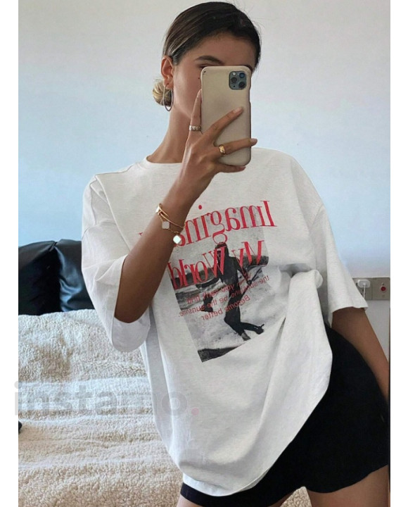 Bílé oversize tričko s potiskem-316573-20
