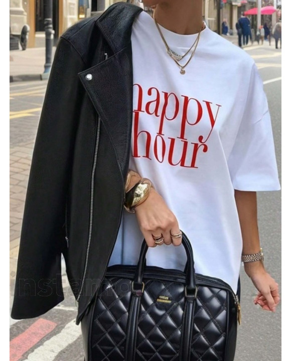 Bílé tričko HAPPY HOUR-316570-20
