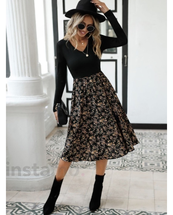 Černé šaty s potiskem-308023-20