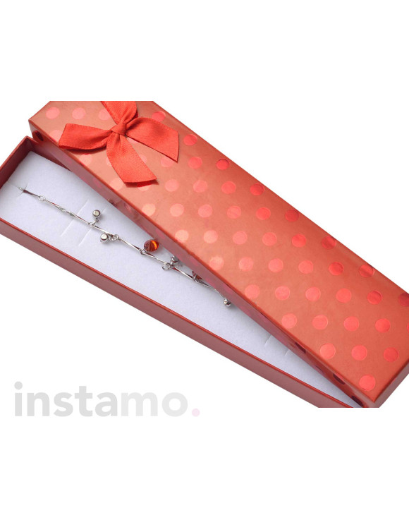 Červená papírová dárková krabička s mašlí-278226-20