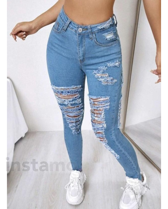 Modré potrhané džíny-302712-20