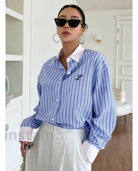 Modrá pruhovaná košile-309576-20