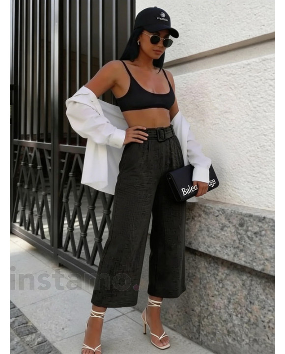 Černé mušelínové kalhoty-326317-20