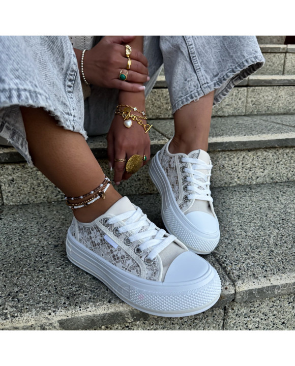 Béžové krajkované tenisky-319769-20