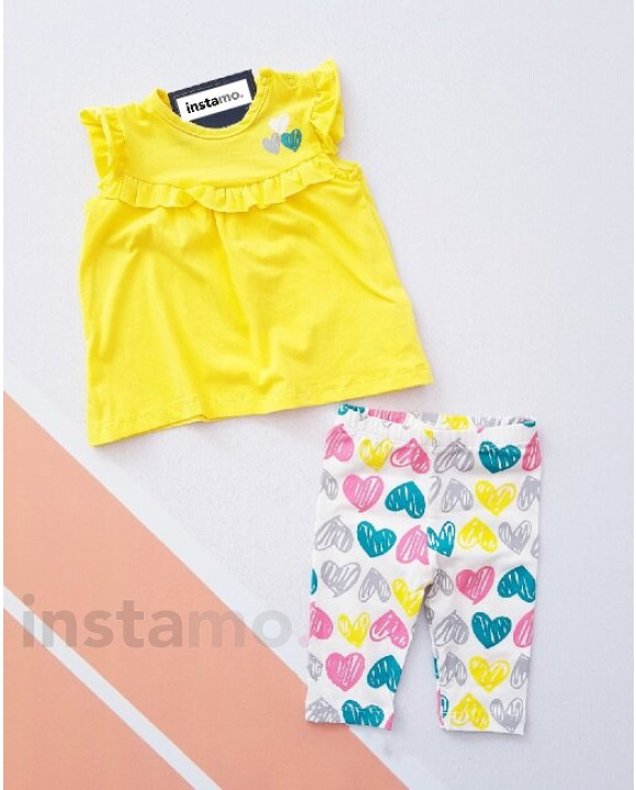 Žlutá srdíčková letní souprava-270005-20
