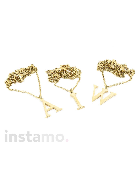 Pozlátené písmenko s retiazkou