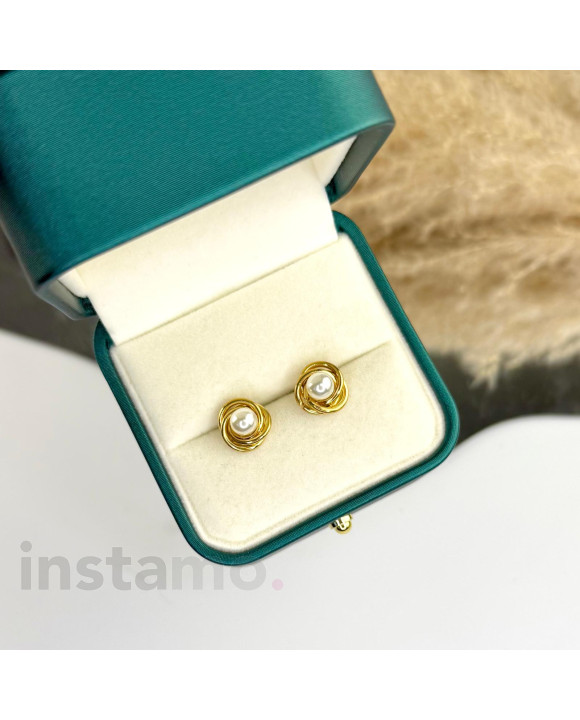 Ocelové náušnice pozlacené-321528-20