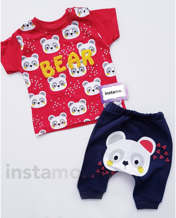 Červená vzorovaná souprava-250669-20