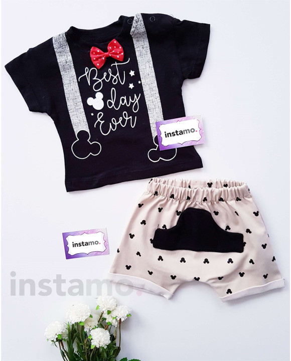 Béžovo-černá dvoudílná souprava-250645-20