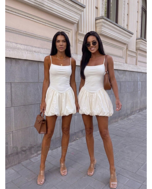 Bílé PUFFY šaty-329386-20