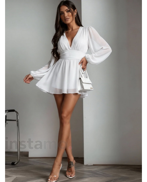 Bílý sukňový overal-326582-20