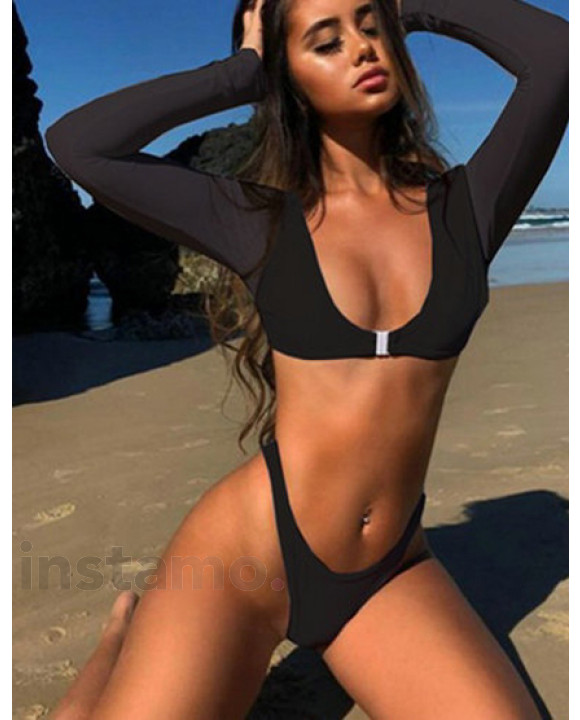 Černé dvoudílné plavky s bolerkem-210567-20