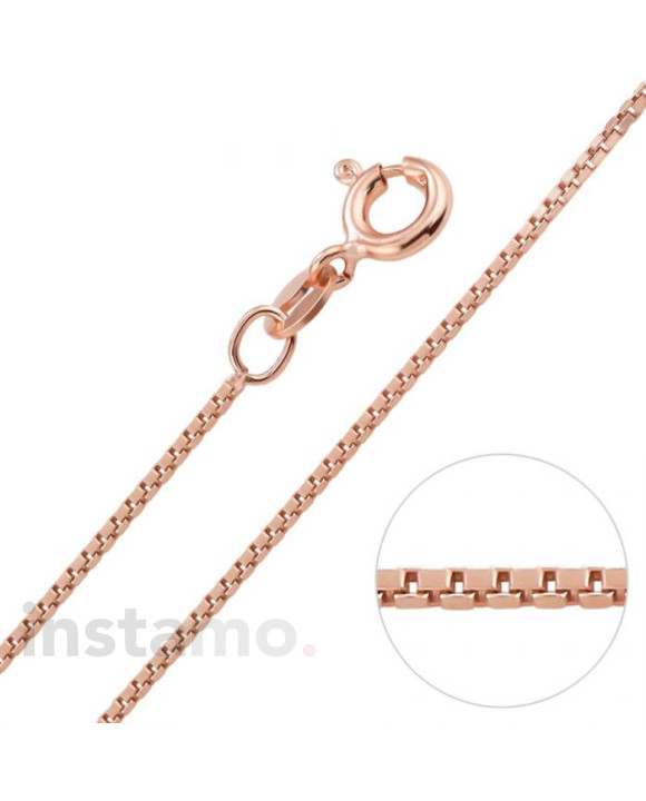 Stříbrný řetízek pozlacený růžovým zlatem-235530-20