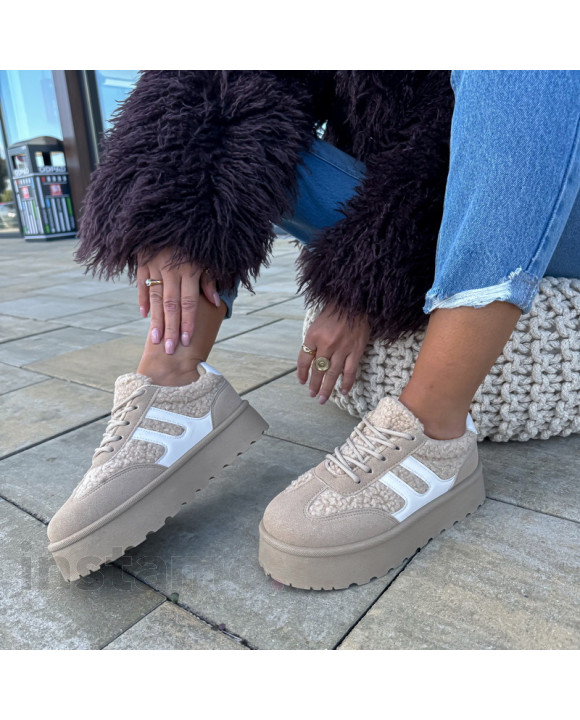 Hnědé teddy tenisky-323053-20