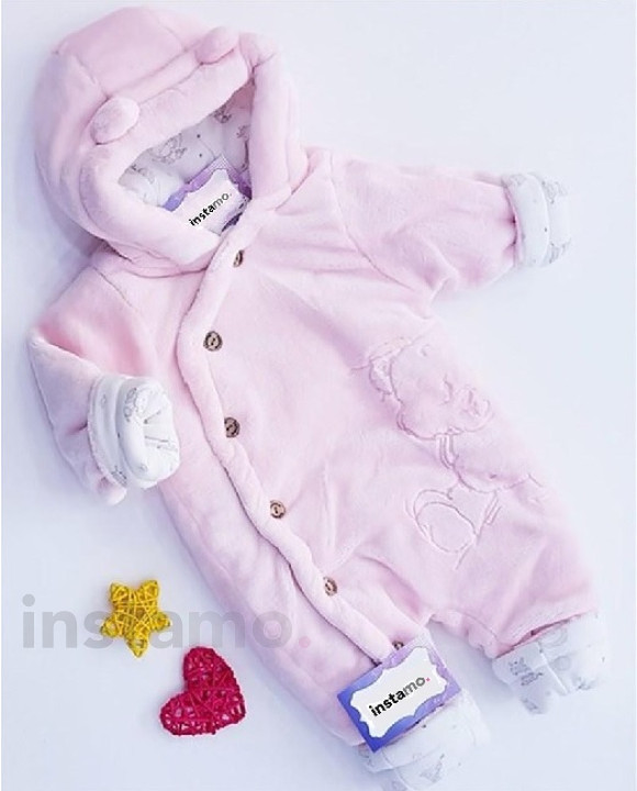 Dětský růžový zateplený overal-258398-20