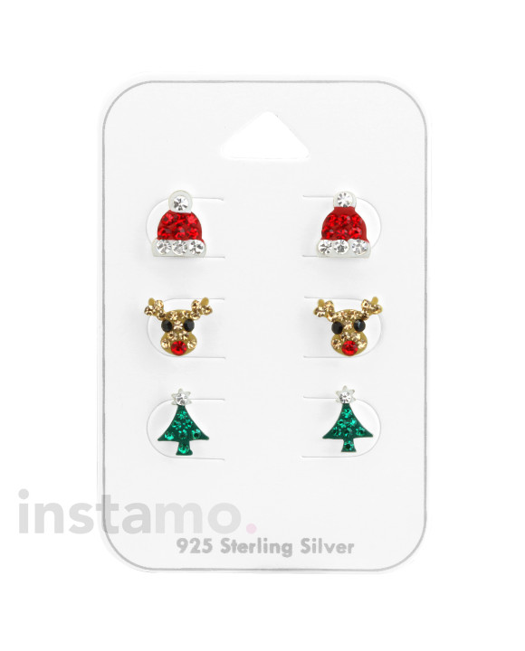 Set strieborných náušníc Vianoce-294819-20