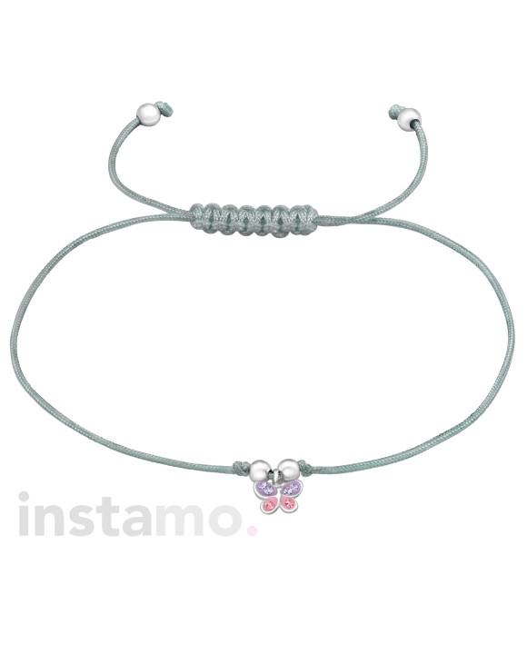 Pletený náramek se stříbrným přívěskem-294662-20