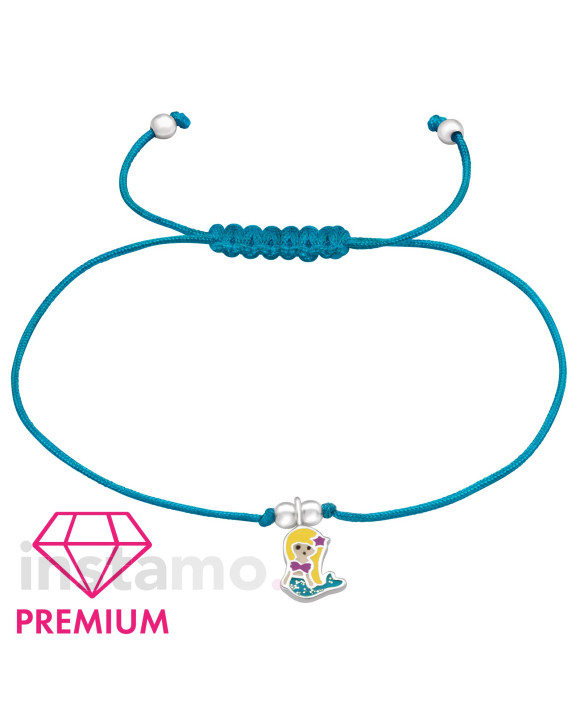 Pletený náramek se stříbrným přívěskem víla-294656-20